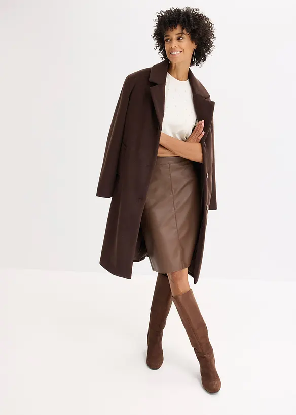 Jupe crayon enduite, bonprix