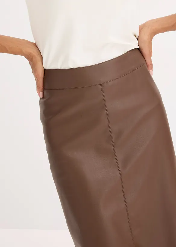 Jupe crayon enduite, bonprix