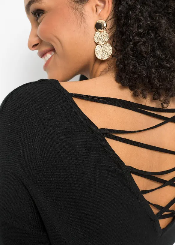 Pull en fine maille de viscose mélangée, bonprix