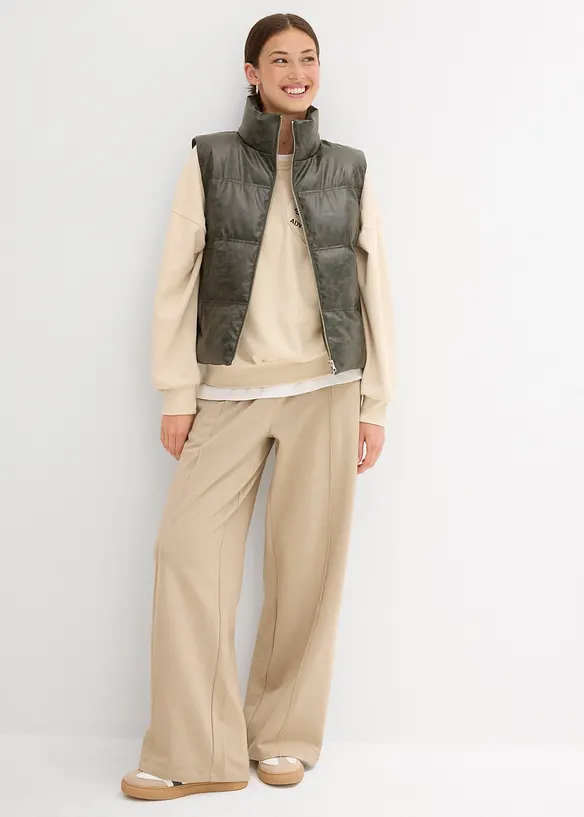 Gilet sans manches enduit et matelassé, bonprix