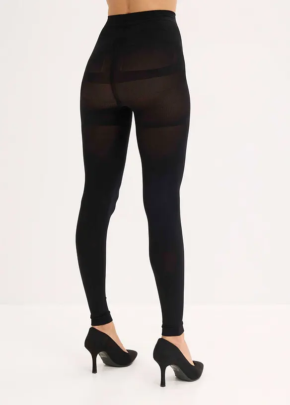 Legging sculptant ultra-opaque à ceinture confort, effet push-up et ventre plat 80 DEN, bonprix