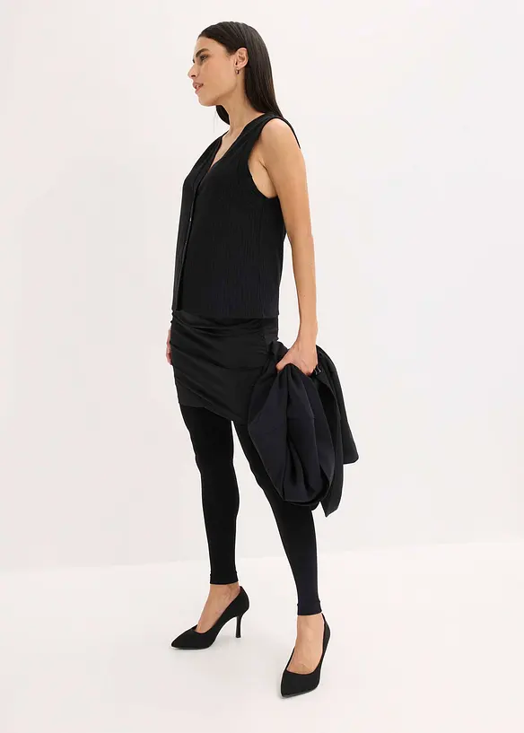 Legging sculptant ultra-opaque à ceinture confort, effet push-up et ventre plat 80 DEN, bonprix