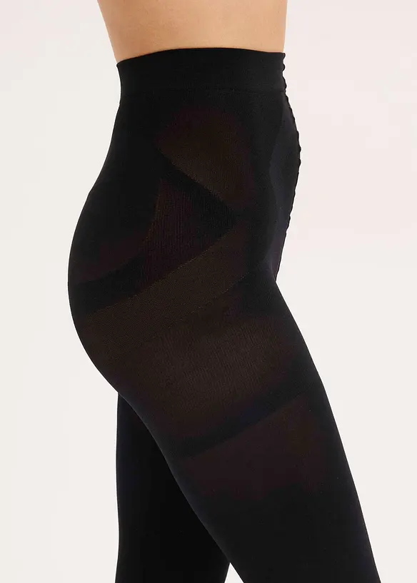 Legging sculptant ultra-opaque à ceinture confort, effet push-up et ventre plat 80 DEN, bonprix