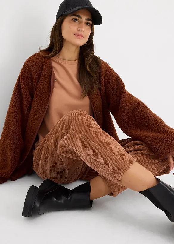 Lot de 2 T-shirts manches longues en coton extensible, bonprix