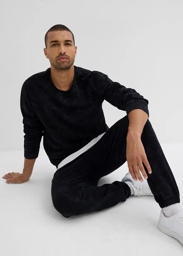 Sweat-shirt aspect délavé, 100% coton, bonprix