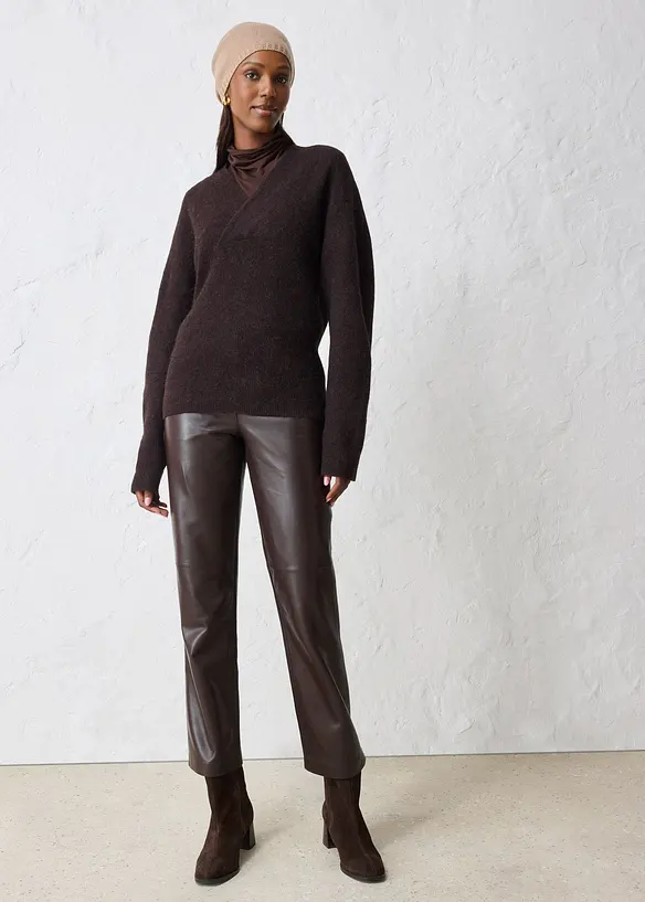 Bonnet en fine maille de laine mérinos, bonprix