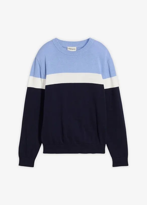 Pull en fine maille 100% coton, bonprix