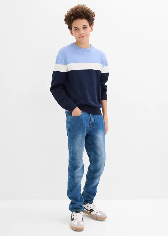 Pull en fine maille 100% coton, bonprix