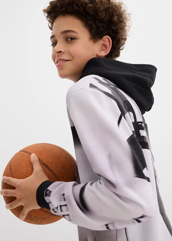 Sweat à capuche en molleton doux, bonprix