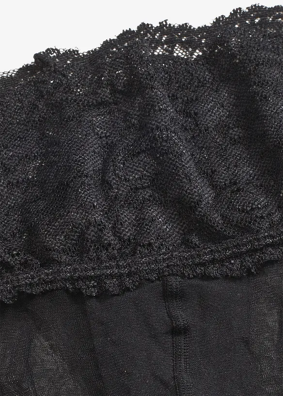 Collant voile avec ceinture en dentelle, 15 DEN, bonprix