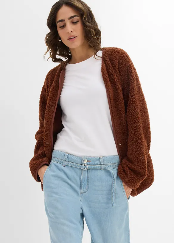 Jean large taille mi-haute avec ceinture, bonprix