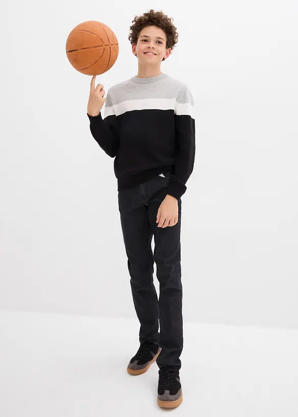 Pull en fine maille 100% coton, bonprix