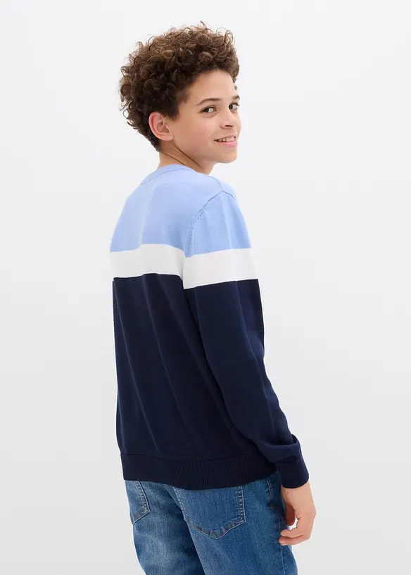 Pull en fine maille 100% coton, bonprix