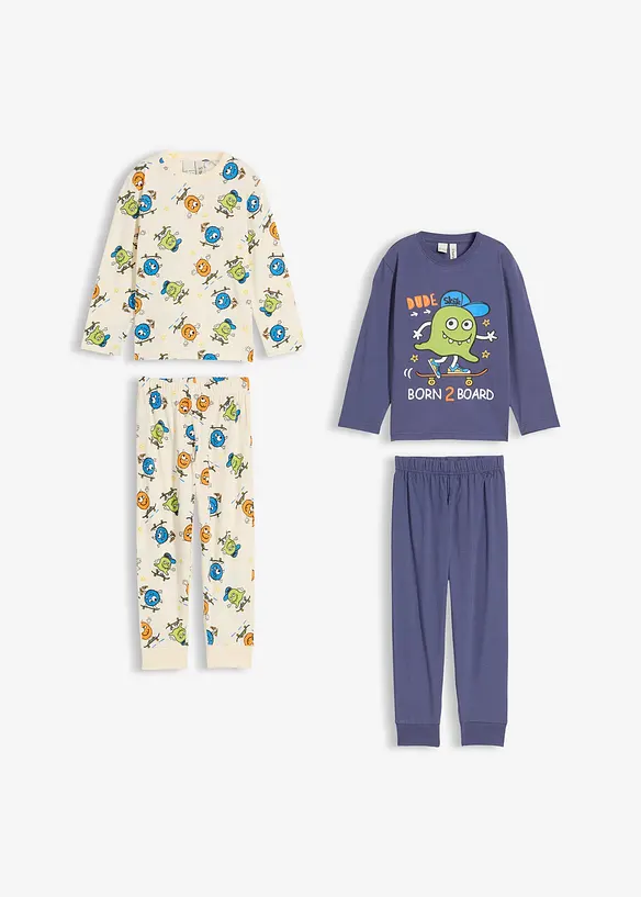 2 pyjamas 10% coton, bonprix