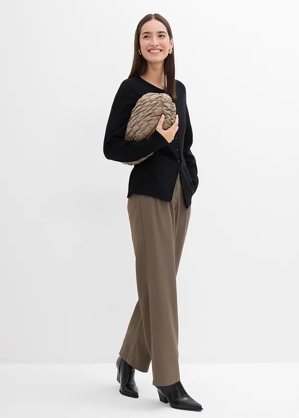 Gilet cintré en maille de viscose mélangée, bonprix