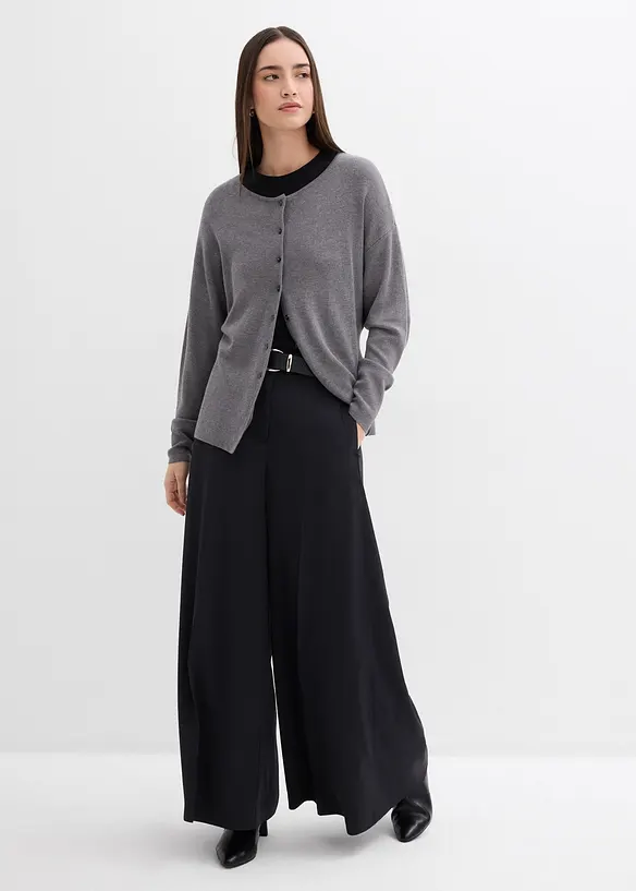 Gilet cintré en maille de viscose mélangée, bonprix