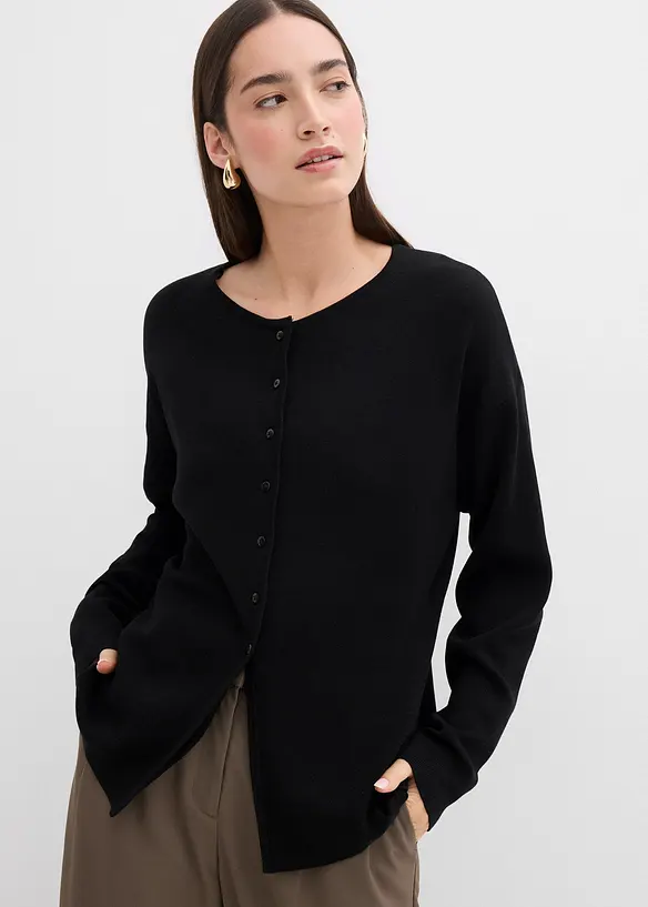 Gilet cintré en maille de viscose mélangée, bonprix