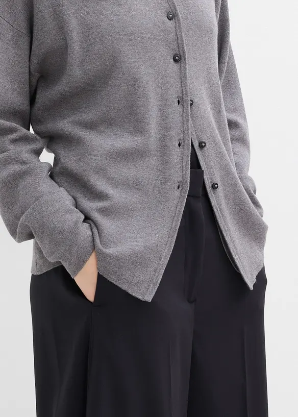 Gilet cintré en maille de viscose mélangée, bonprix