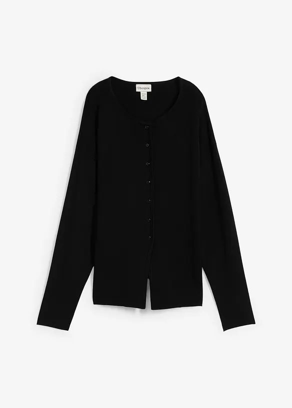 Gilet cintré en maille de viscose mélangée, bonprix