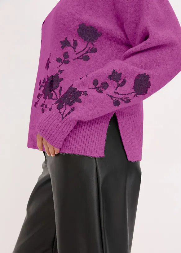 Pull brodé de sequins, bonprix