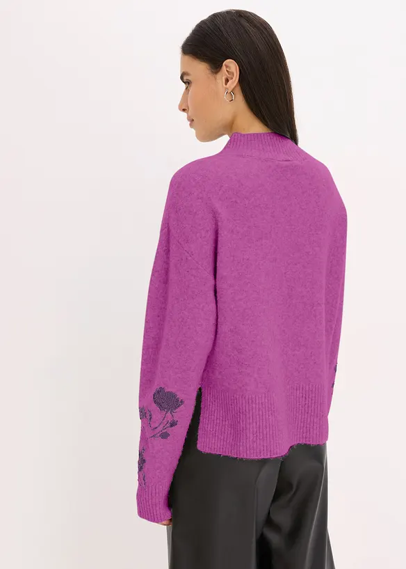 Pull brodé de sequins, bonprix