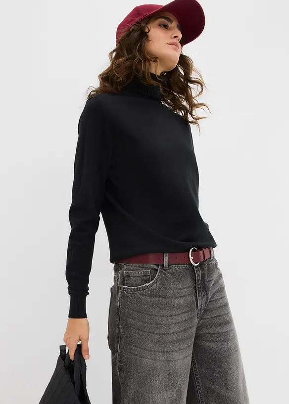 Pull col roulé, bonprix