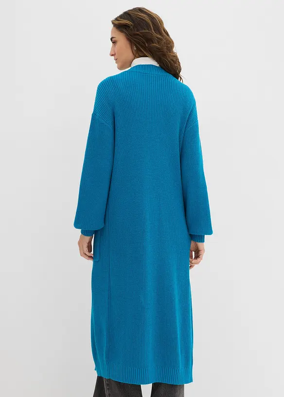 Gilet long en maille à épaules descendues, bonprix