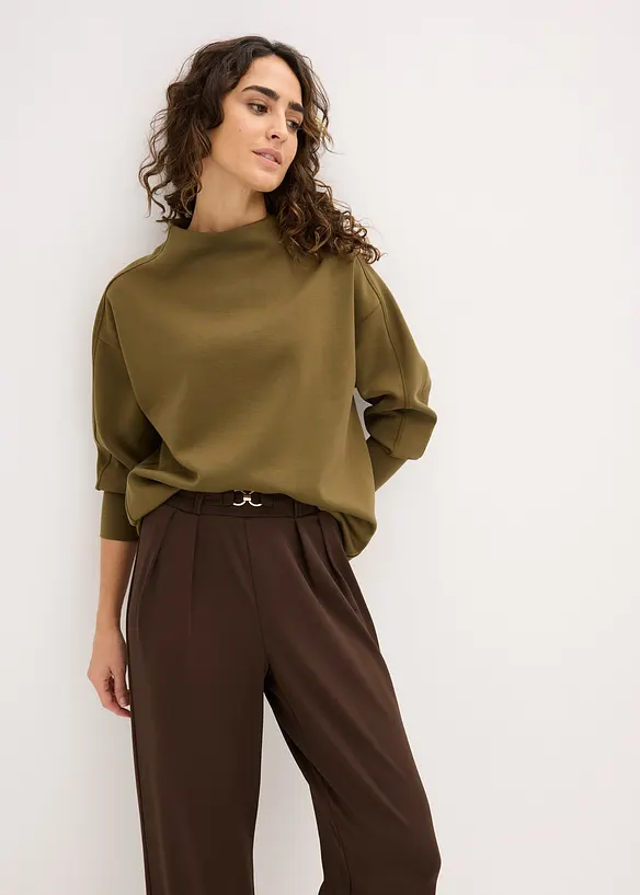 Sweat oversize en mati&egrave;re n&eacute;opr&egrave;ne douce, bonprix