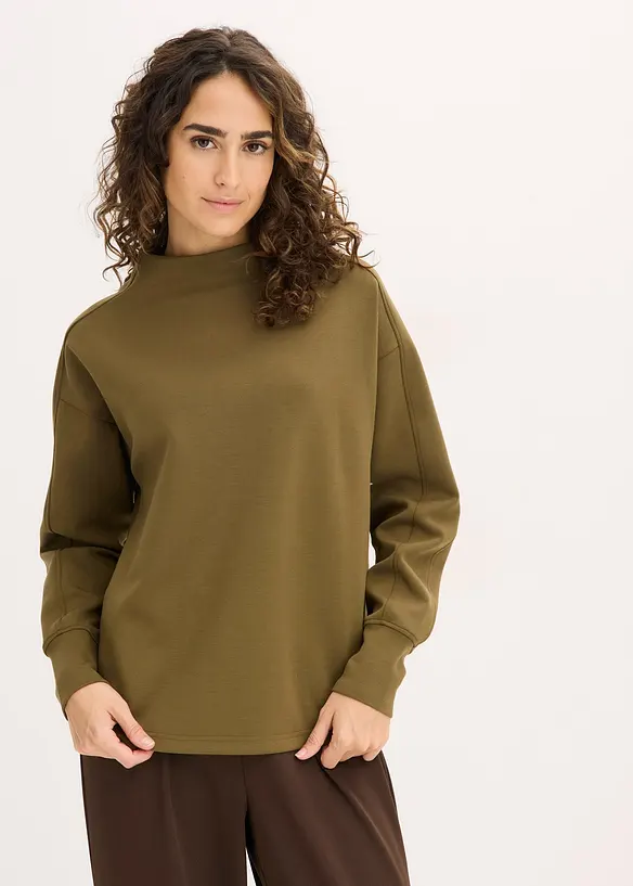 Sweat oversize en mati&egrave;re n&eacute;opr&egrave;ne douce, bonprix