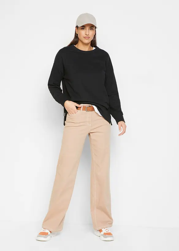 Sweat en coton mélangé, bonprix