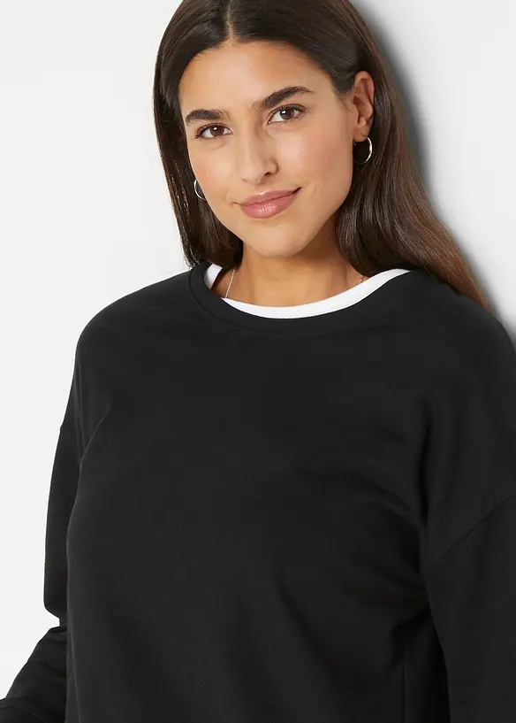 Sweat en coton mélangé, bonprix
