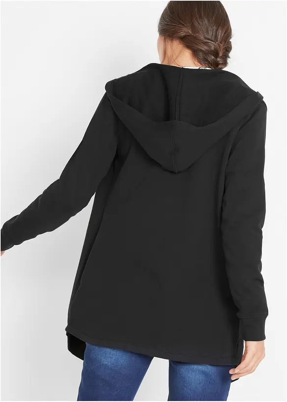 Gilet long en molleton de coton mélangé, bonprix