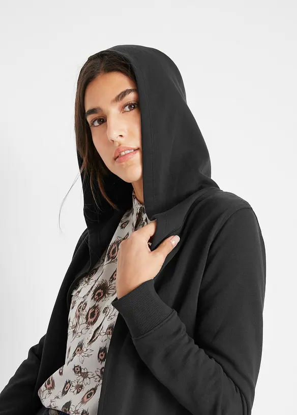 Gilet long en molleton de coton mélangé, bonprix