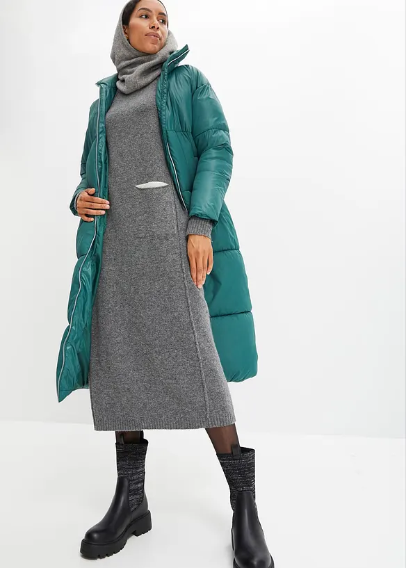 Robe en maille à col roulé, bonprix