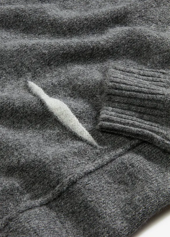 Robe en maille à col roulé, bonprix