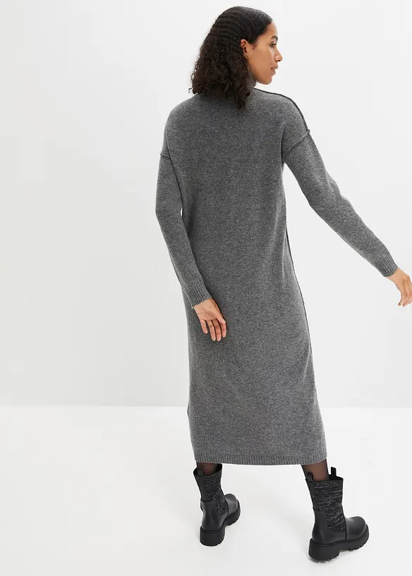 Robe en maille à col roulé, bonprix
