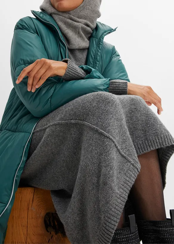 Robe en maille à col roulé, bonprix