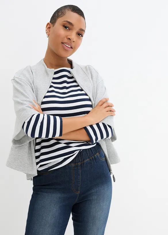 Jean Slim, taille mi-haute, coton, bonprix