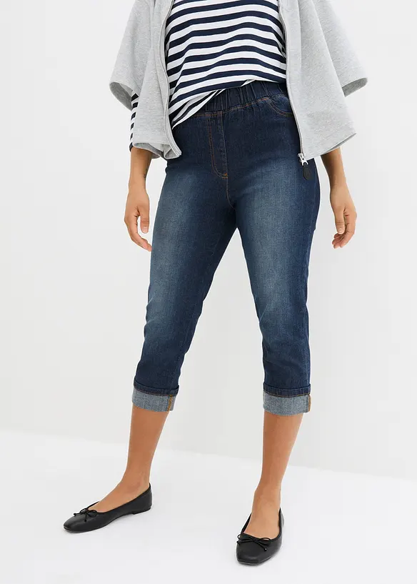 Jean Slim, taille mi-haute, coton, bonprix