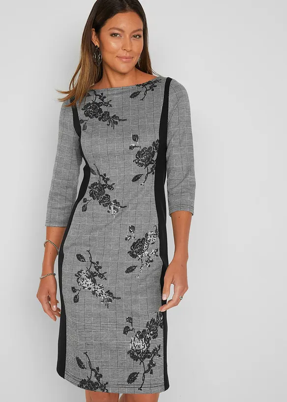 Robe fourreau avec sequins brodés, bonprix