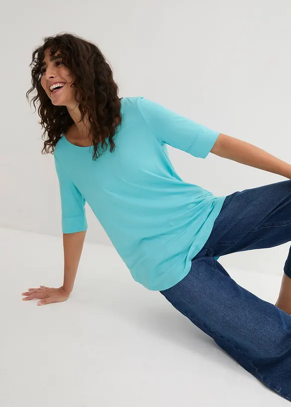 T-shirt long et doux en viscose, bonprix