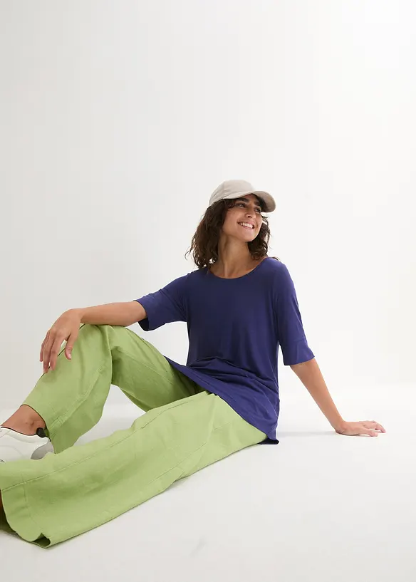 T-shirt long et doux en viscose, bonprix