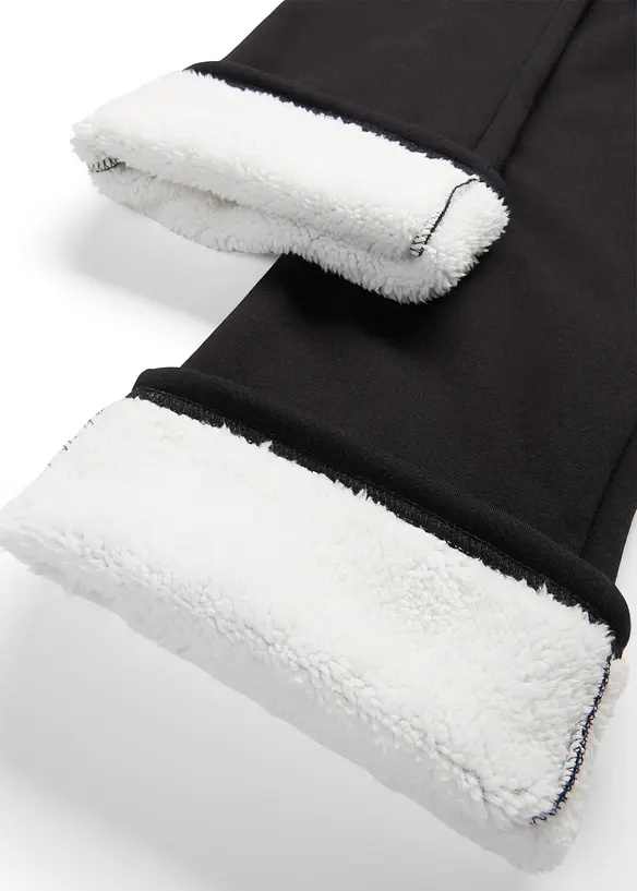 Pantalon de jogging large avec doublure polaire, bonprix