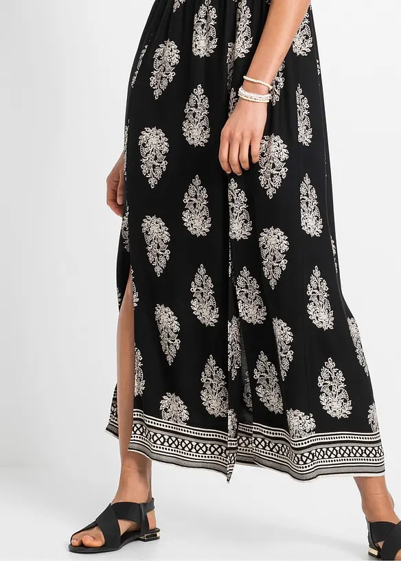 Robe col Bardot en viscose fluide, bonprix