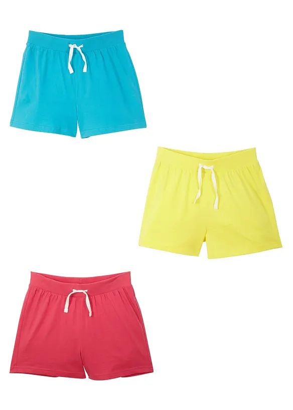 Lot de 3 shorts en jersey 100% coton, bonprix