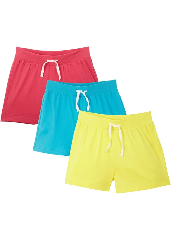 Lot de 3 shorts en jersey 100% coton, bonprix