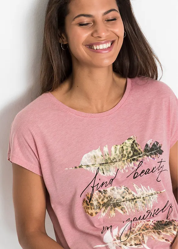 T-shirt &agrave; imprim&eacute; brillant, bonprix