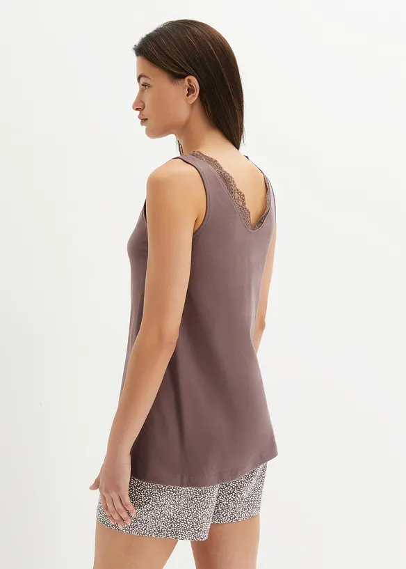 Pyjashort avec dentelle, bonprix