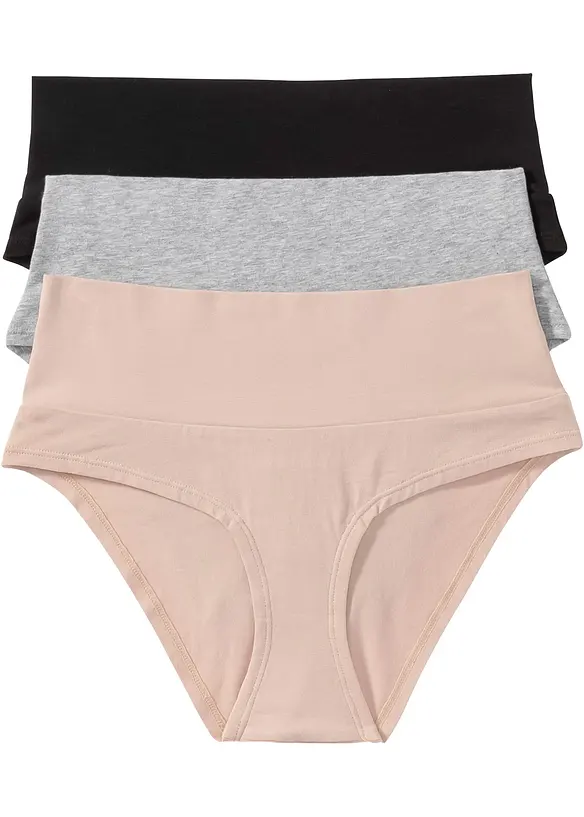 Lot de 3 culottes de grossesse coton, bonprix