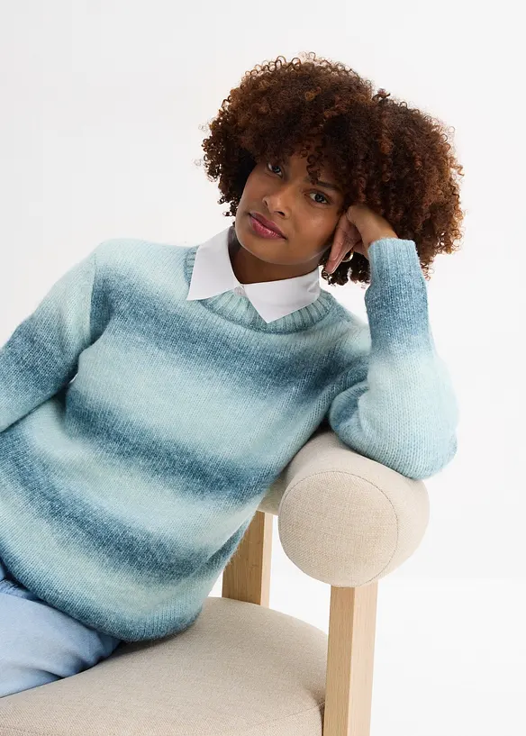 Pull doux en grosse maille contenant de la laine, bonprix